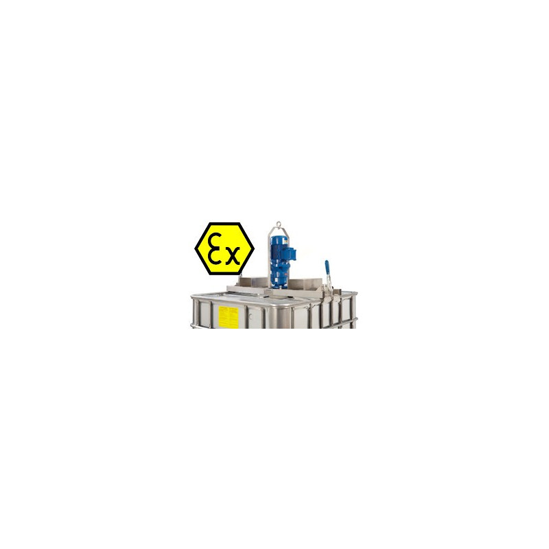 Mélangeur agitateur ATEX pour cuve 1000l IBC GRV ELECTRIQUE Mélangeur agitateur ATEX pour cuve 1000l IBC GRV ELECTRIQUE