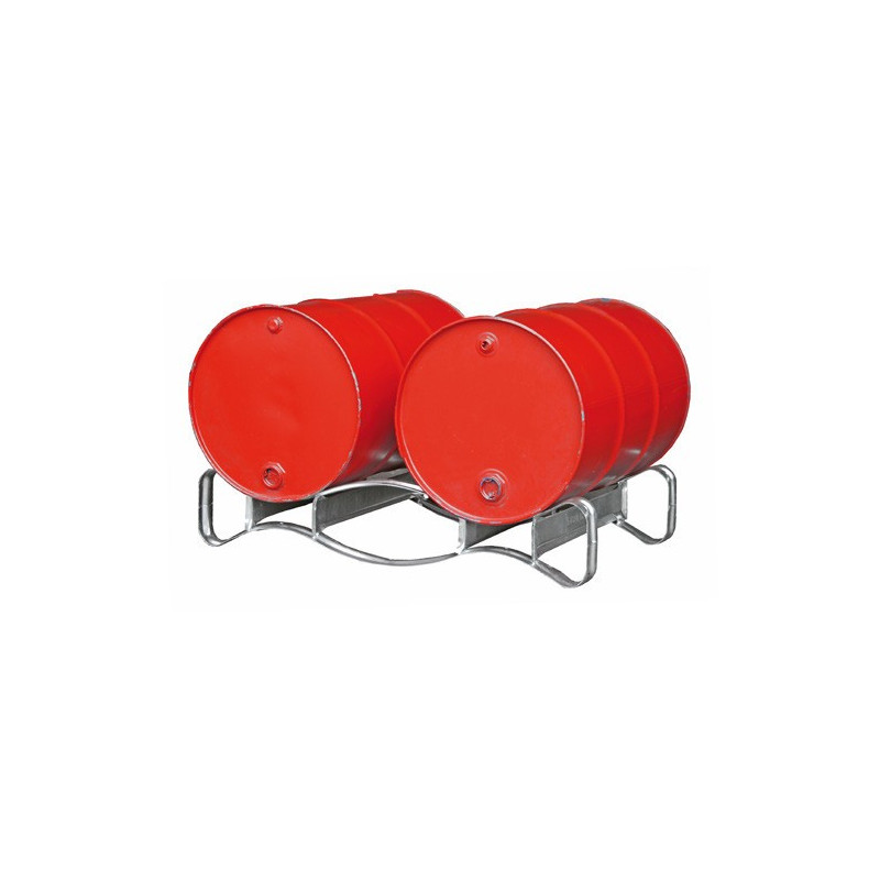 Palette pour 2 futs couchés 200l Palette pour 2 futs couchés 200l