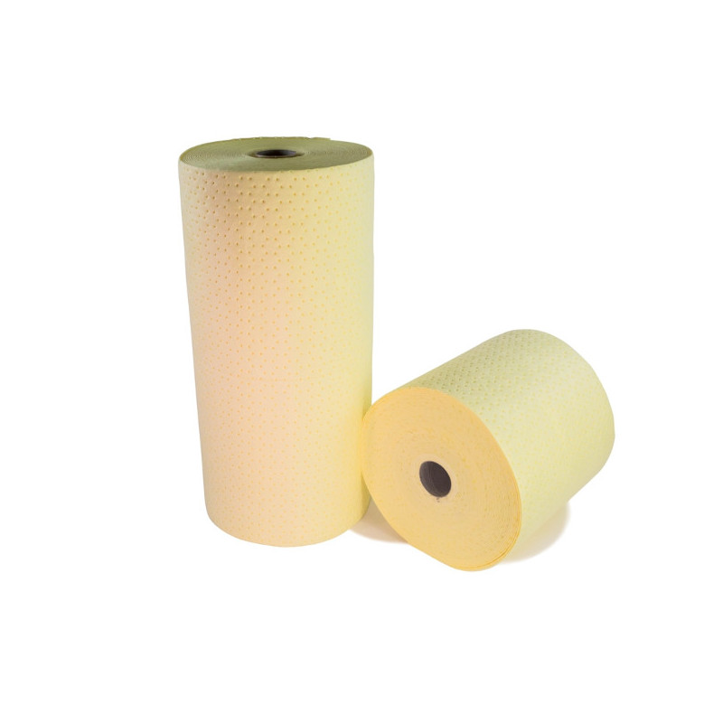 Rouleau absorbant produits chimiques simple épaisseur (carton de 2) Rouleau absorbant produits chimiques simple épaisseur (carton de 2)