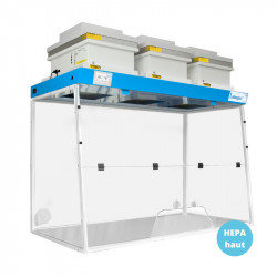 Hotte filtrante de laboratoire 150x75cm LABOPUR 2 colonnes - classe 1