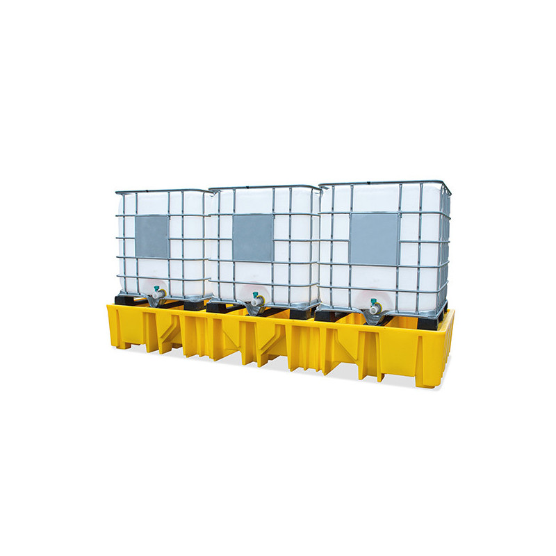 Bac de rétention pour 3 cuves 1000l sans caillebotis Bac de rétention pour 3 cuves 1000l sans caillebotis