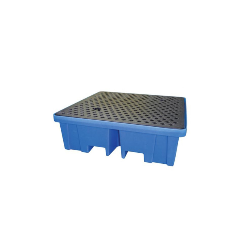 Bac de rétention 250L polyéthylène pour fûts avec caillebotis PE Bac de rétention 250L polyéthylène pour fûts avec caillebotis PE