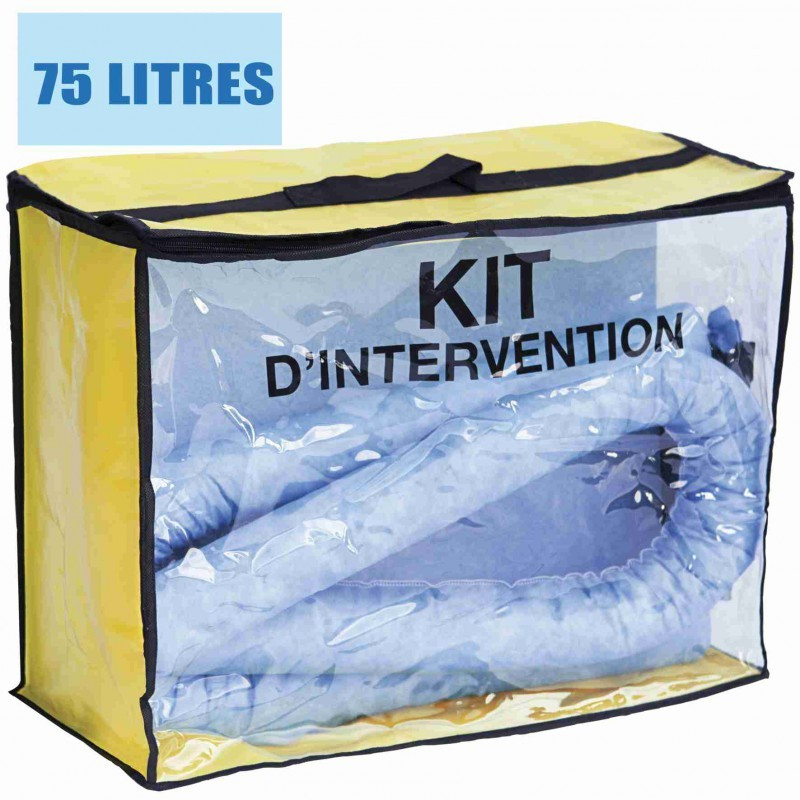 Kit d'intervention pour hydrocarbure 50L Kit d'intervention pour hydrocarbure 50L