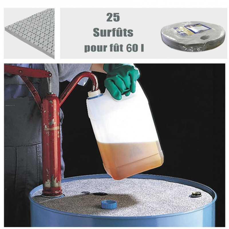 Surfûts absorbants pour fût de 60L Surfûts absorbants pour fût de 60L