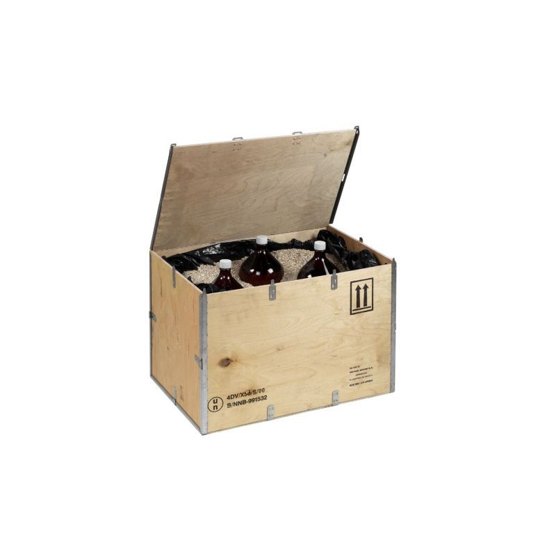 Caisse bois homologuée transport matières dangereuses 4D/X9 Caisse bois homologuée transport matières dangereuses 4D/X9